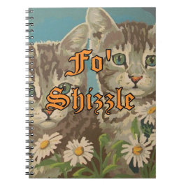 Cute PBN Cats and Daisies Notitieboek Funny