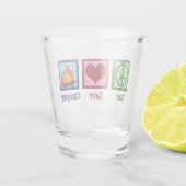 Cute Peace Love Camping Shot Glas (Achterkant)