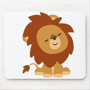Cute Peaceful Cartoon Lion Mousepad Muismat