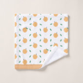 Cute Peaches & Leaves Pattern Bad Handdoek (Wasdoekje)