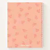 Cute Peachy Notebook with initials  Notitieboek (Achterkant)