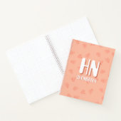Cute Peachy Notebook with initials  Notitieboek (Binnen)