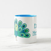 Cute Peacock Mug personnalisé (Centre)