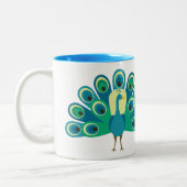 Cute Peacock Mug personnalisé (Gauche)