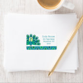 Cute Peacock Return Address Labels (Insitu)
