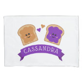 Cute Peanut Butter en Jelly Kussensloop (Voorkant)