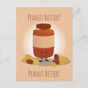 Cute Peanut Butter Jar   BRIEFKAART