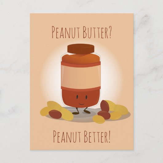 Cute Peanut Butter Jar | BRIEFKAART (Voorkant)