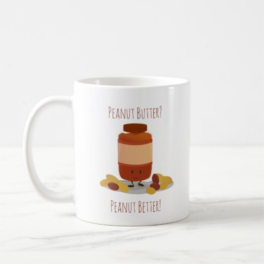 Cute Peanut Butter Jar Food Koffiemok (Links)
