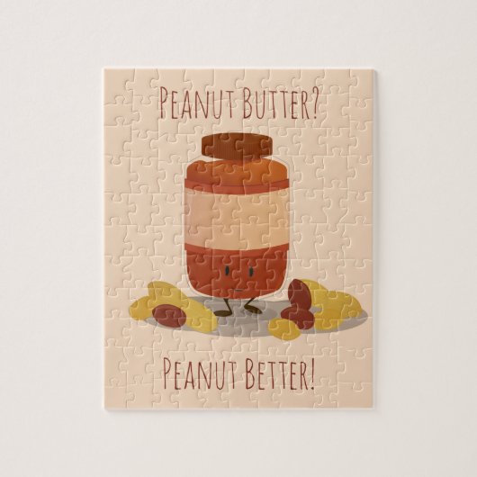 Cute Peanut Butter Jar | Jigzaag Puzzle Legpuzzel (Verticaal)