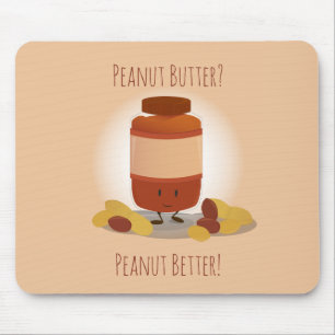 Cute Peanut Butter Jar   Mousepad Muismat