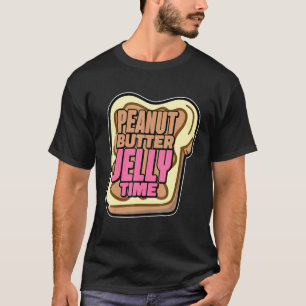 Cute Peanut Butter Jelly Time Pbj Food Mannen T-shirt