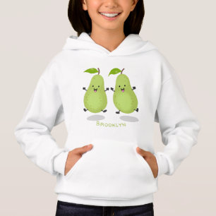 Cute pear pair cartoon illustratie