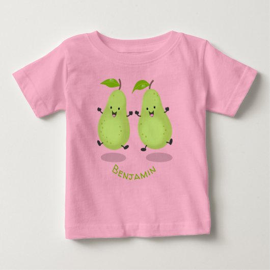 Cute pear pair cartoon illustratie (Voorkant)