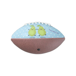 Cute pear pair cartoon illustratie american football