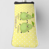 Cute pear pair cartoon illustratie golfheadcover (Draai 90)