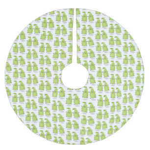 Cute pear pair cartoon illustratie kerstboom rok