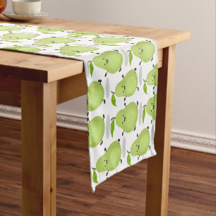 Cute pear pair cartoon illustratie korte tafelloper