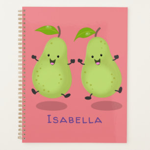 Cute pear pair cartoon illustratie planner