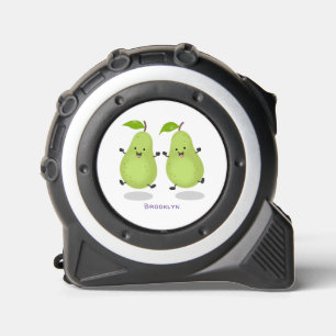 Cute pear pair cartoon illustratie rolmaat