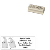 Cute pear pair cartoon illustratie 	rubberstempel (Gestempeld)