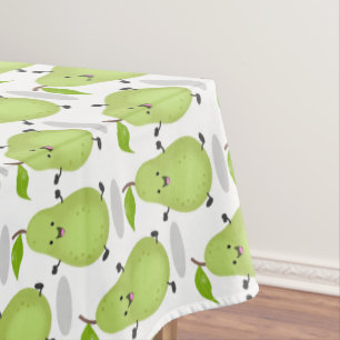 Cute pear pair cartoon illustratie tafelkleed