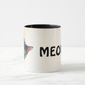 Cute Peeking Cat Design Café Mug (Centre)