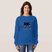 Cute Peeking Cat Design Sweatshirt (Devant entier)