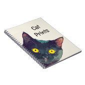 Cute Peeking Chat Design Carnet spiral (Côté Droit)