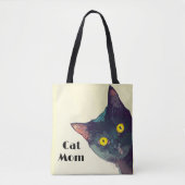 Cute Peeking Sac fourre-tout de conception de chat (Devant)