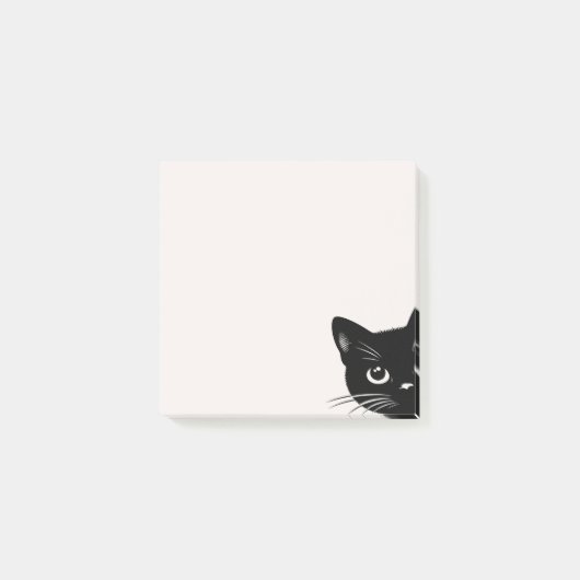 Cute Peking Black Cat Post-it® Notes (Voorkant)