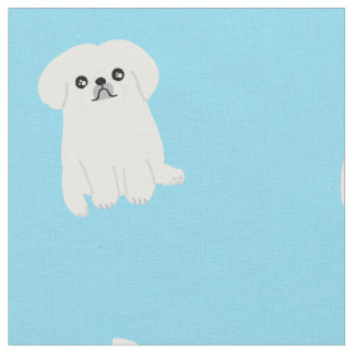 Cute Pekingese Printed Pattern Fabric Stof