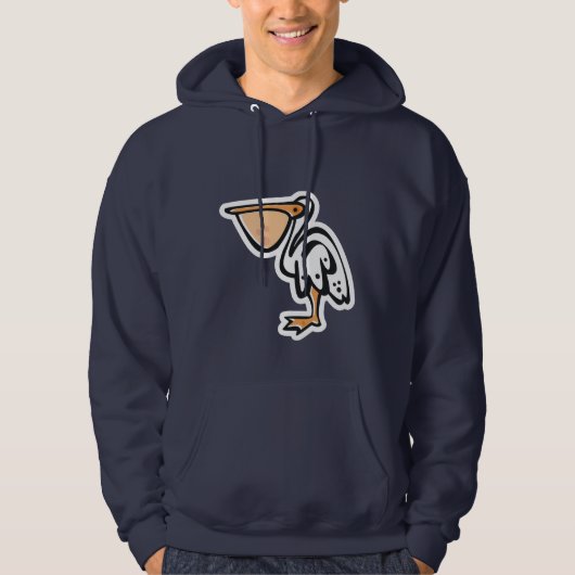 Cute Pelican Blauw Hoodie (Voorkant)