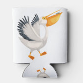 Cute pelican cartoon blikjeskoeler (Achterkant)