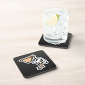 Cute Pelican Slank Bier Onderzetter (Rechterzijde)