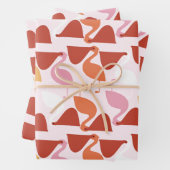 Cute Pelican Wrapping Paper (In situ)