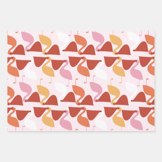 Cute Pelican Wrapping Paper (Voorkant)