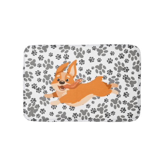 Cute Pembroke Welsh Corgi Badmat (Voorkant)