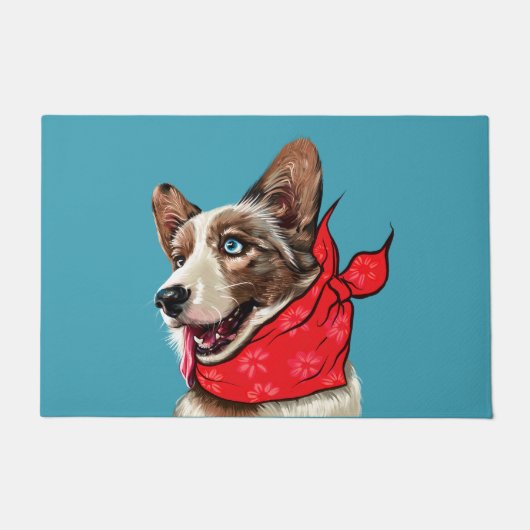 Cute Pembroke Welsh Corgi Deurmat (Voorkant)