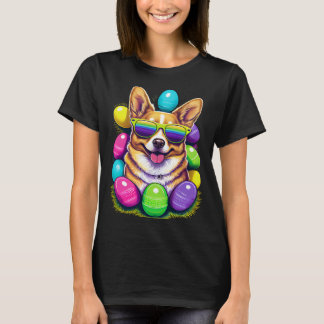 Cute Pembroke Welsh Corgi Easter Eggs Dog Costume  T-shirt