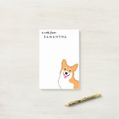 Cute Pembroke Welsh Corgi Notes (Op bureau)