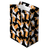 Cute Pembroke Welsh Corgi Pattern Medium Cadeauzakje (Achterkant Gekanteld)