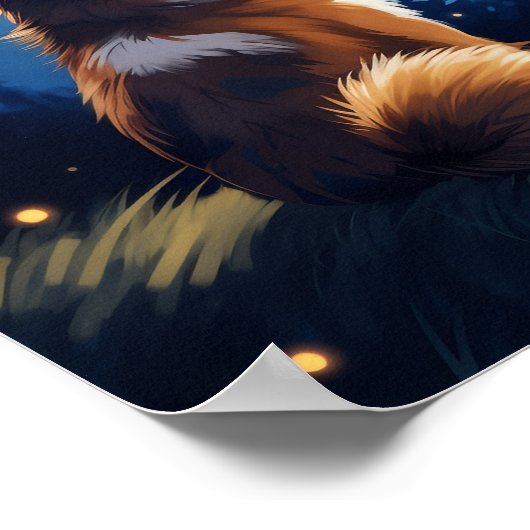 Cute Pembroke Welsh Corgi Poster (Hoek)