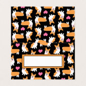 Cute Pembroke Welsh Corgis Table Place Setting Bus Visitekaartjes (Buitenkant ongevouwen)