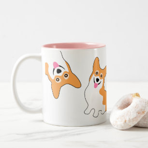 Cute Pembroke Welsh Corgis Tweekleurige Koffiemok