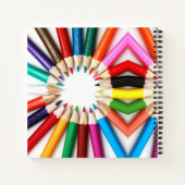 Cute Pencils Monogrammed Notitieboek (Achterkant)