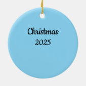 Cute Penguin 3rd Christmas Ornament  (Achterkant)