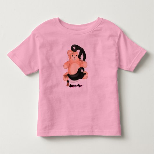 Cute penguin and bear t-shirt design for toddlers (Devant)