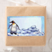 Cute Penguin avant Étiquettes d'expédition personn (En situation)