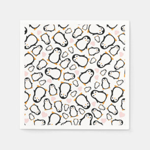 Cute Penguin Baby shower Blue Boy Servet